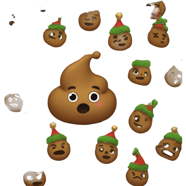 Christmas poo emoji