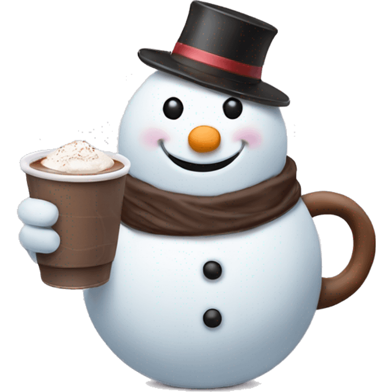 Snowman with hot chocolate  emoji