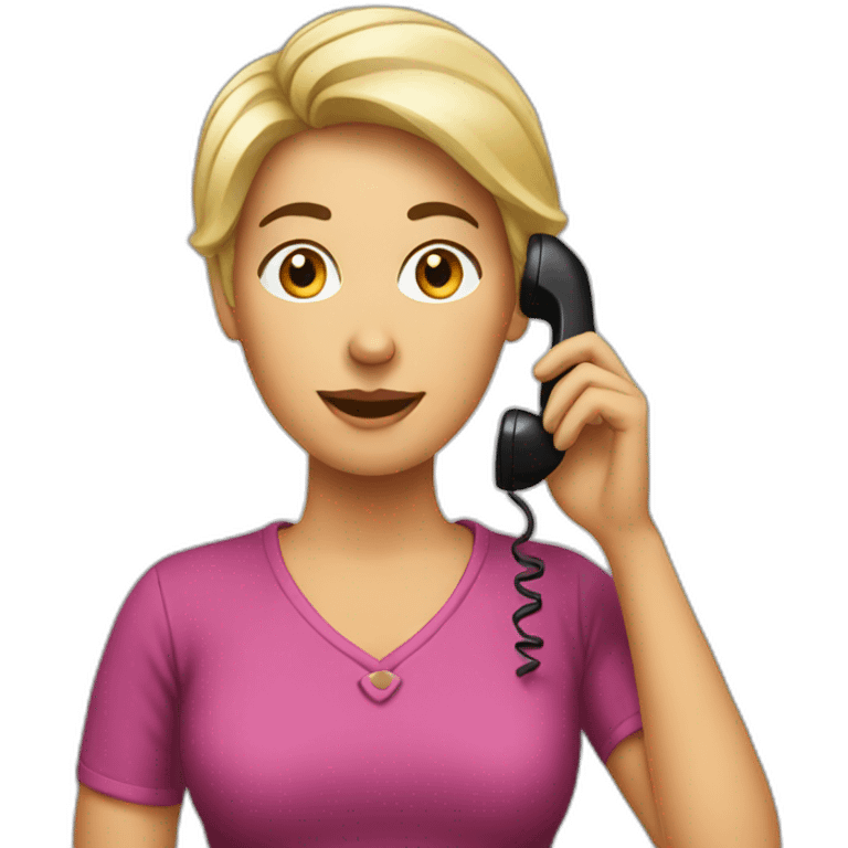 Wife on phone emoji