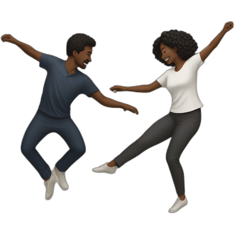 Two people dancing horizontally emoji