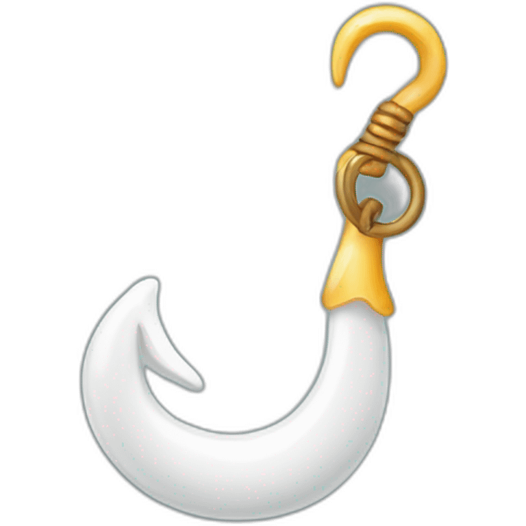 Hook with roop white vector emoji