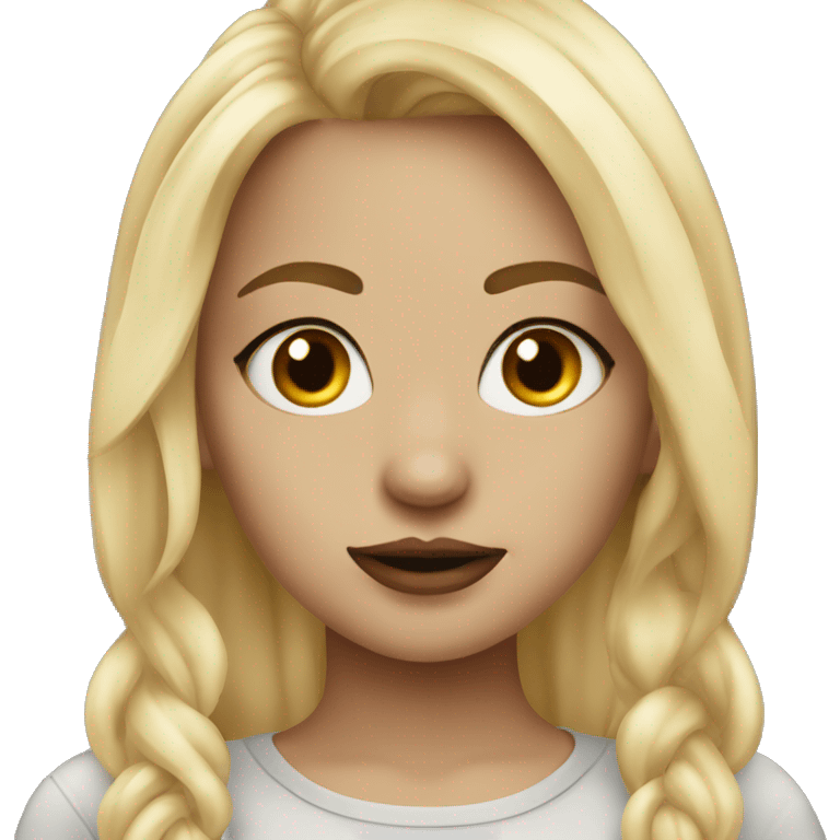 blonde haired girl with septum piercing  emoji