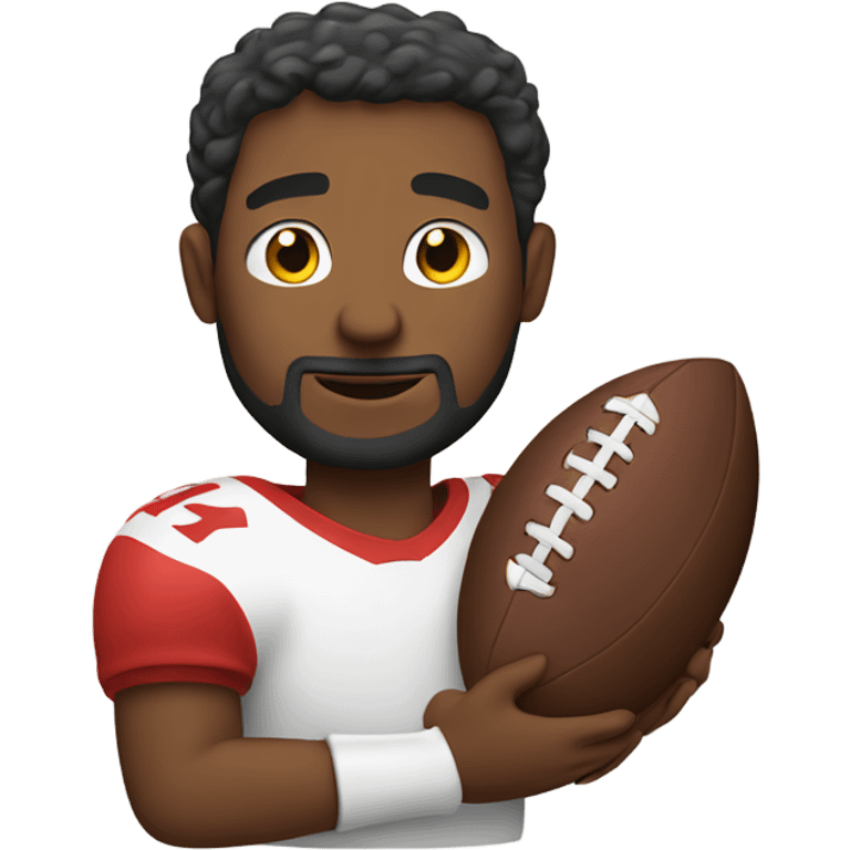 Dad holding a football emoji