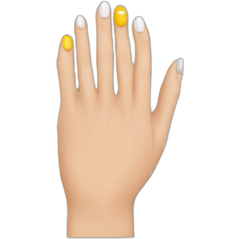 Doit d honneur avec faux ongles emoji