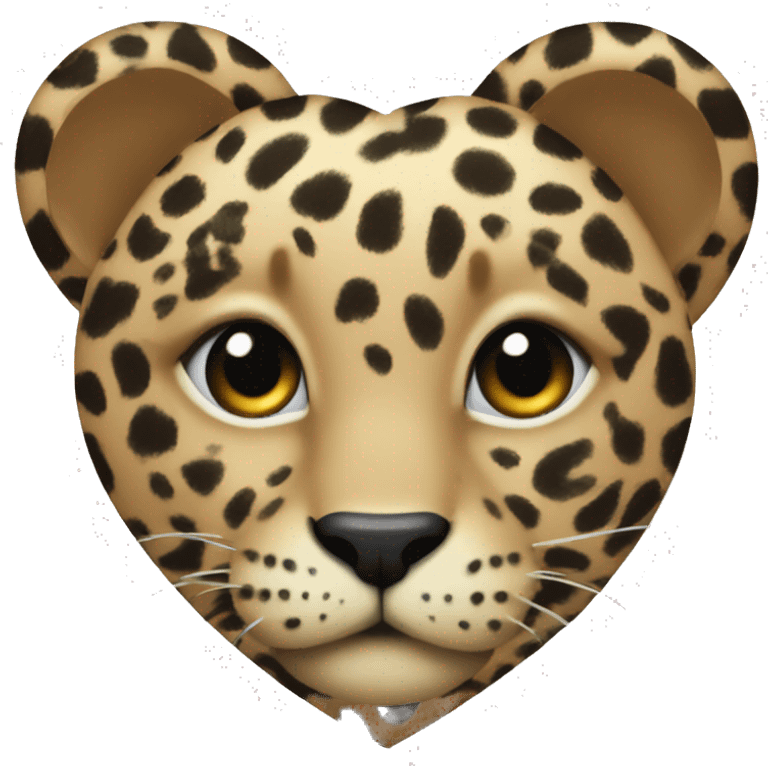 this heart 🩷 in leopard print style emoji