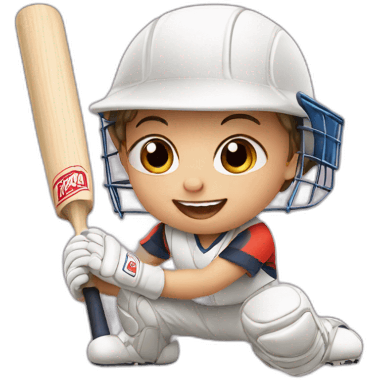 baby playing cricket emoji