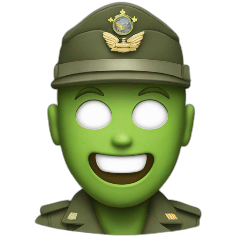 a smiley that do a military salut emoji