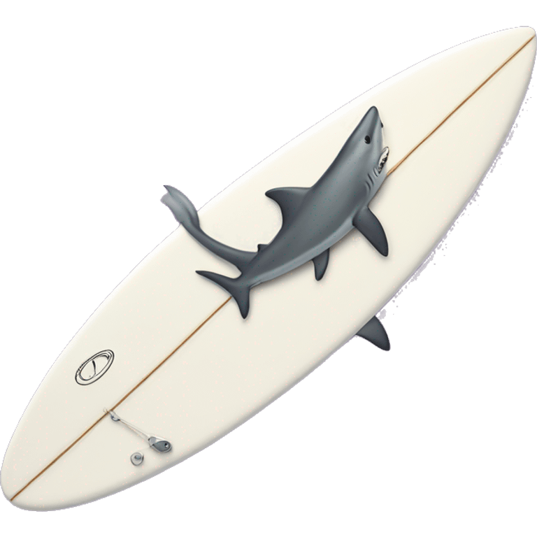 Shark on surfboard  emoji