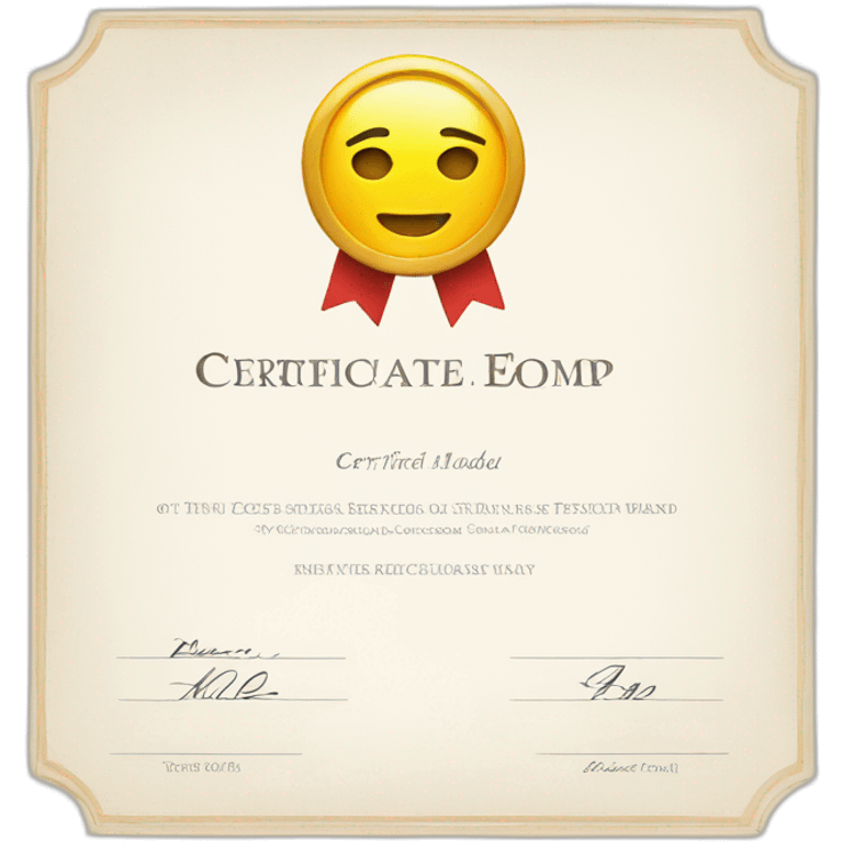 certificate emoji