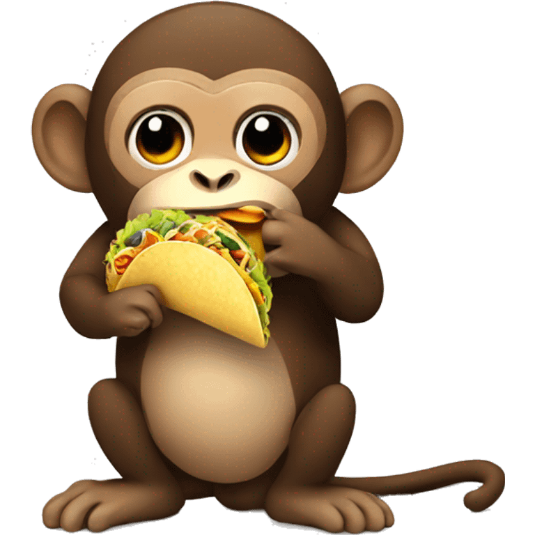 Monkey with taco emoji