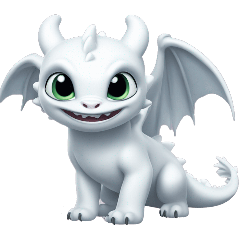 Light fury toothless dragon  emoji