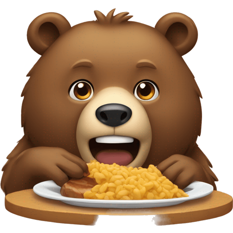 bear eating food emoji