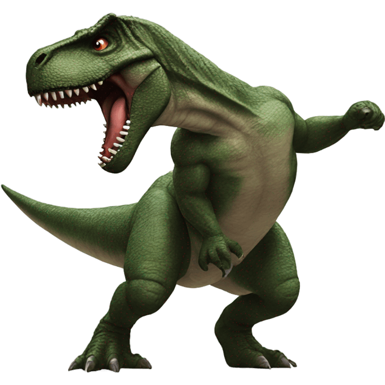 Trex fighting godzilla emoji