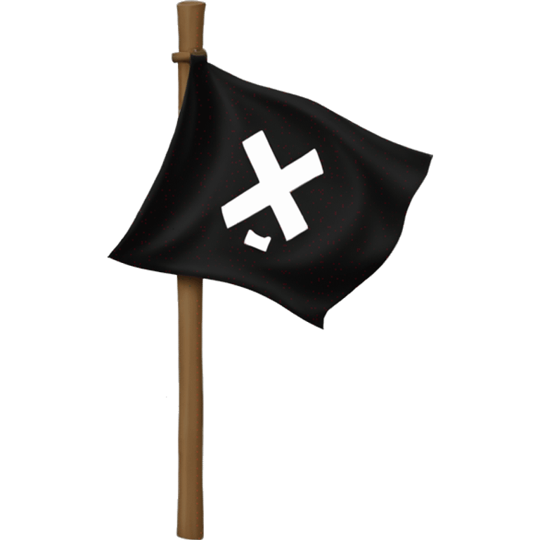 Danger sign on a black flag  emoji