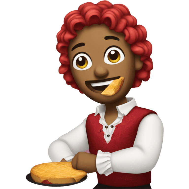 Flamenco comiendo  emoji