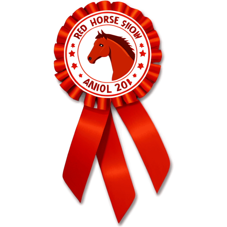 Red horse show award ribbon  emoji