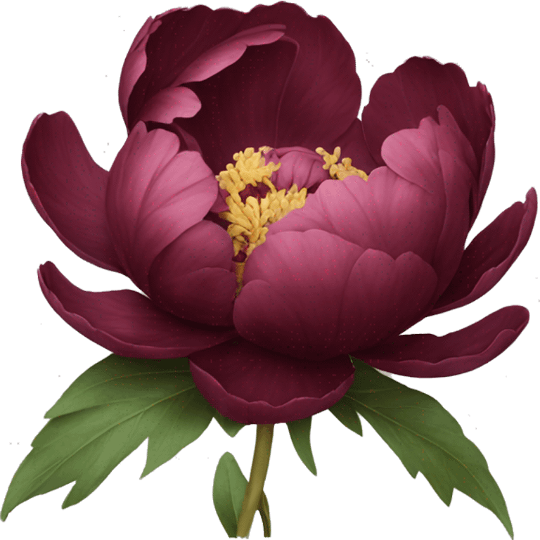 Burgundy peonie  emoji