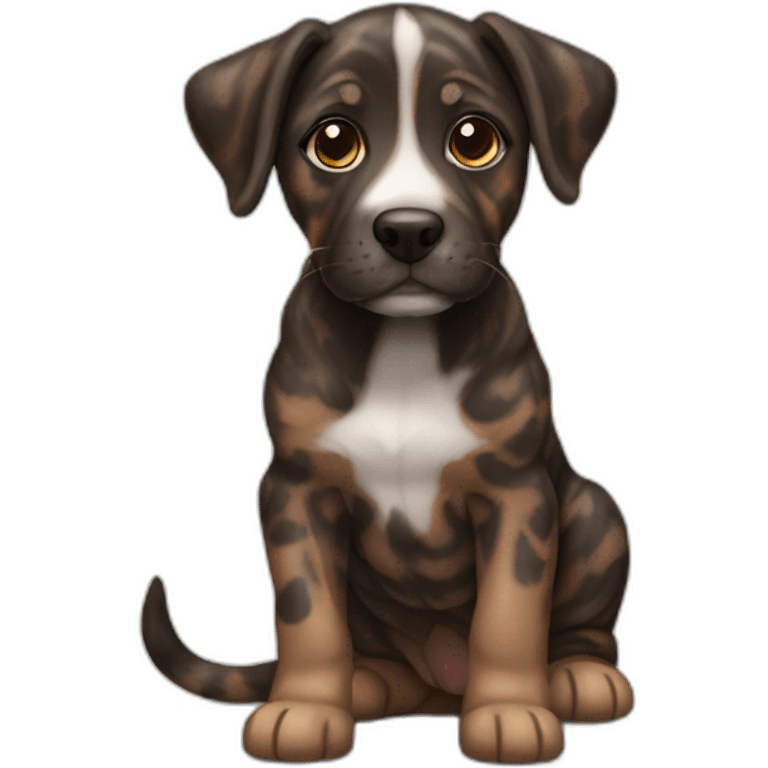 Brindle puppy emoji