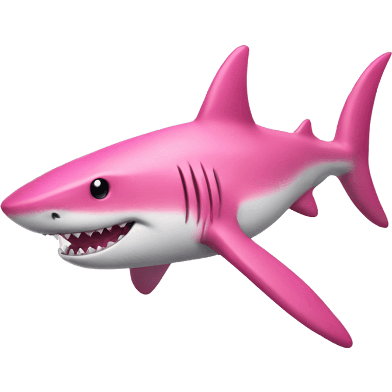 Pink shark emoji