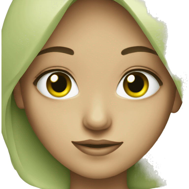 Green eyes girl emoji