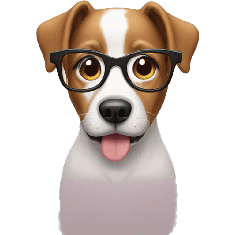 Dog with glasses emoji