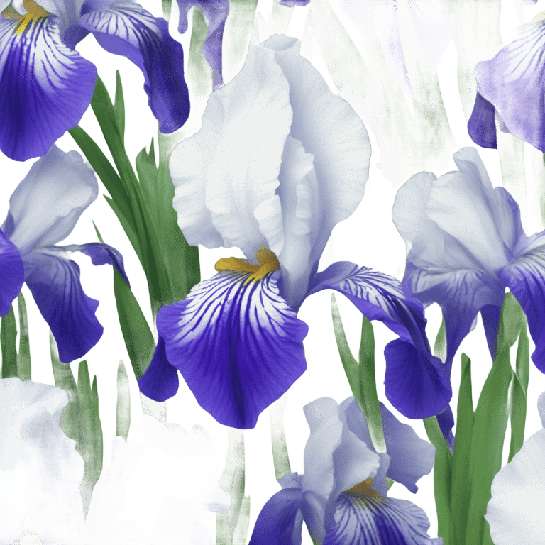 bouquet of irises emoji