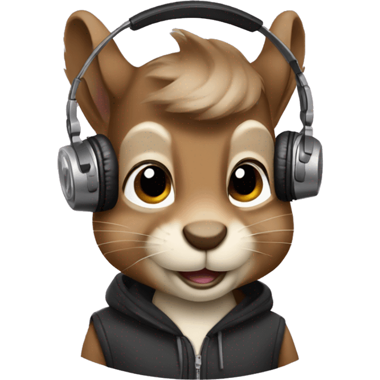 Squirrel DJ emoji