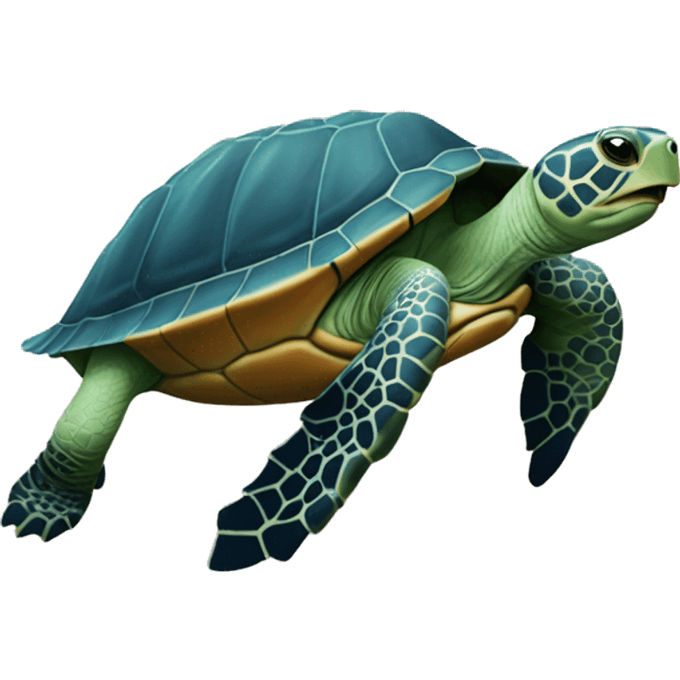 Une tortue sur un cœur  emoji