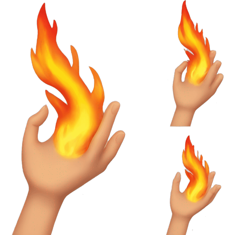 female hand wielding flame emoji