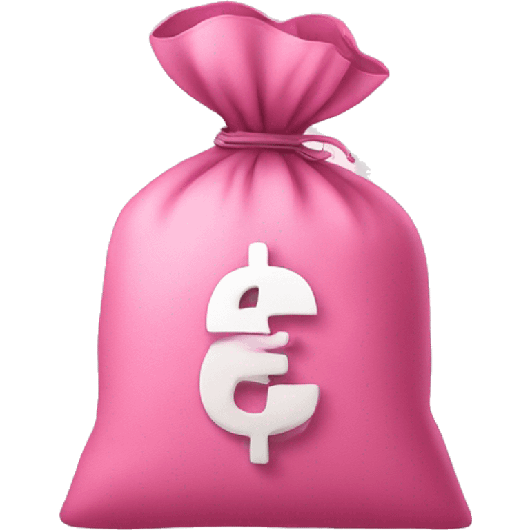 Bag of money pink emoji