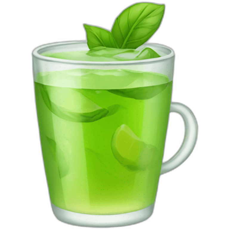 light cold green tea drink emoji