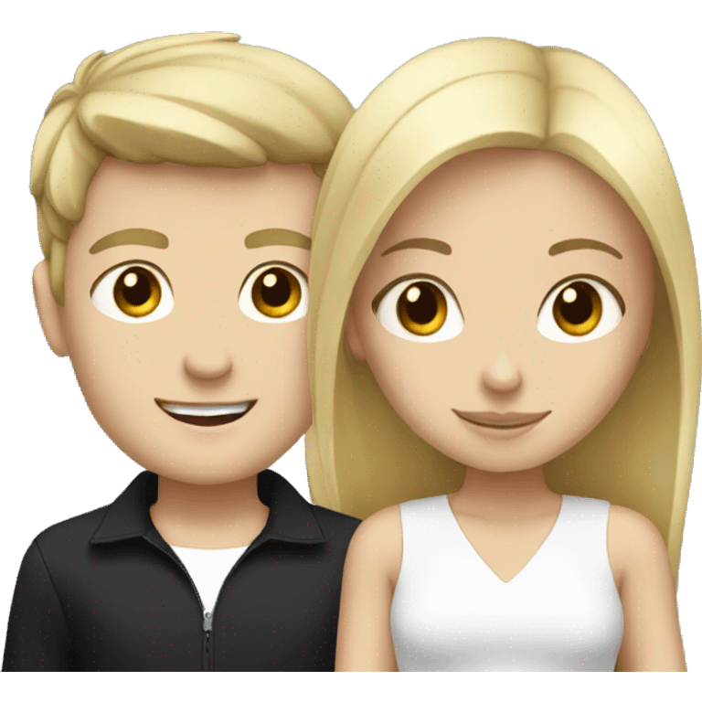 white boy with black hair with blonde girl emoji