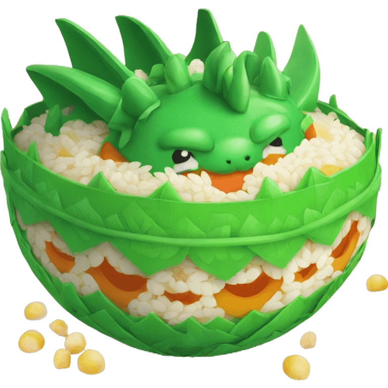 dragon festival wrapped rice emoji