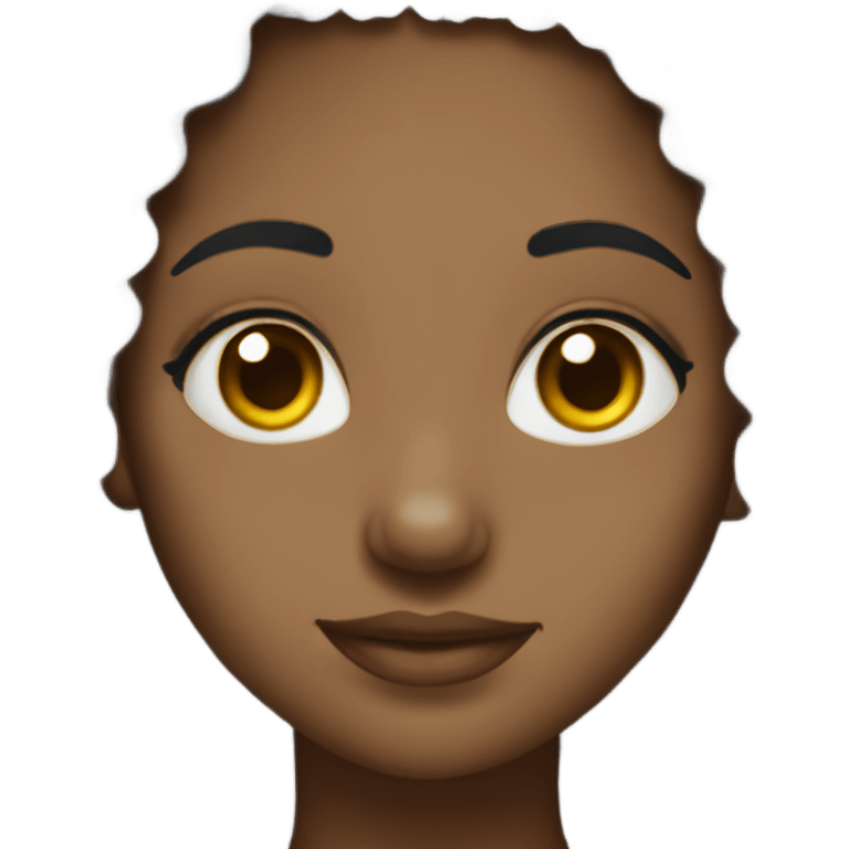 pretty black girl with long curly black hair  emoji