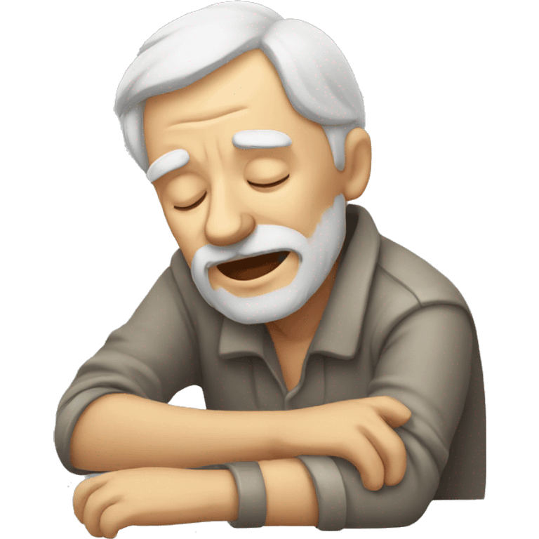 old man sleeping emoji