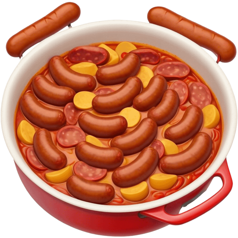 Cinematic Realistic Chorizo Dish Emoji, featuring spicy, robust sausage slices rendered with vivid textures and dynamic, appetizing lighting. emoji