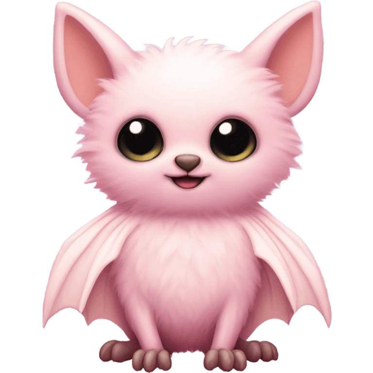 light pink fluffy bat emoji