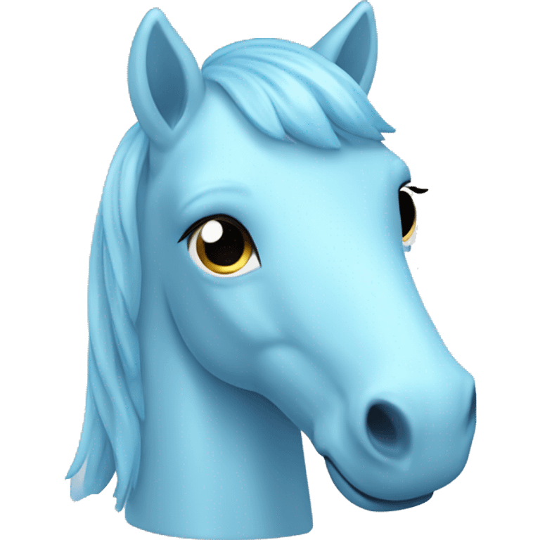 pastel blue toy children's horse emoji