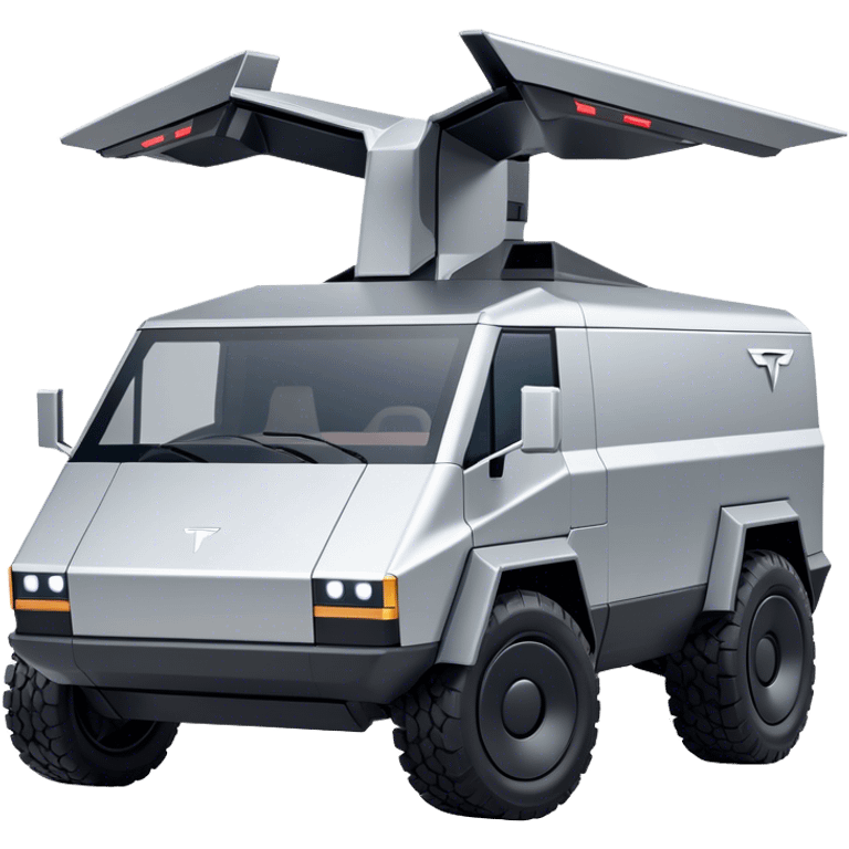 Tesla Cybertruck - Tesla (Model Year: 2022) (Iconic colour: Silver) emoji