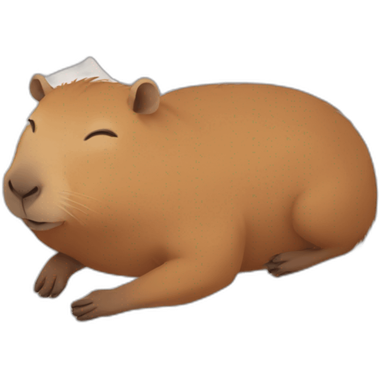 Capybara sleep at home emoji