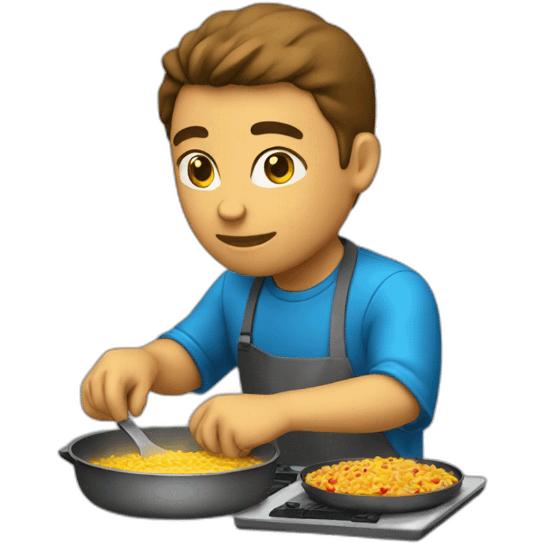 coder cooking up code emoji