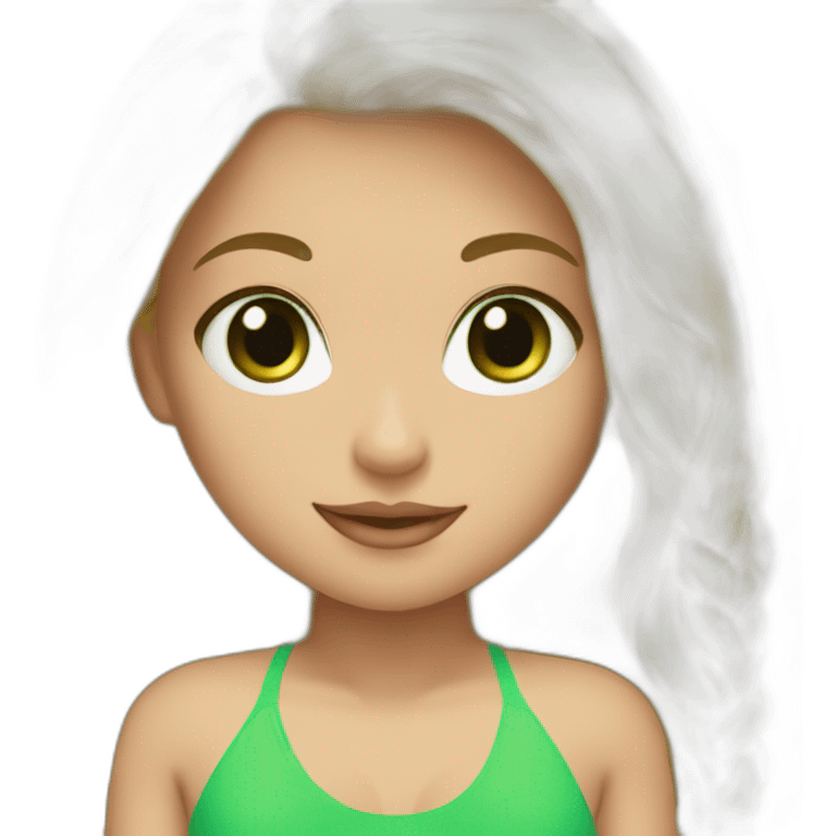 blond girl green eyes bikini emoji