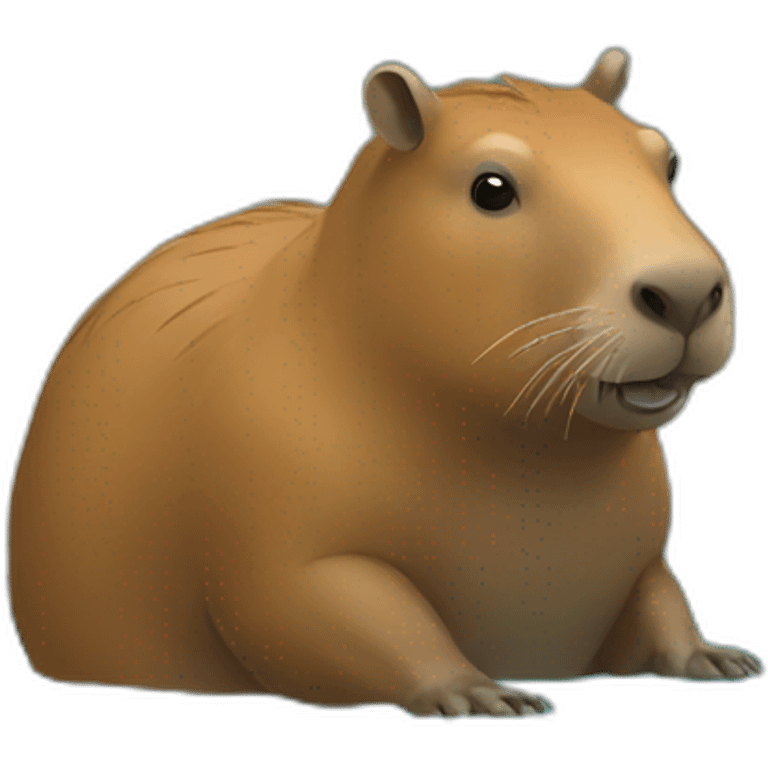 a capibara in a pool emoji