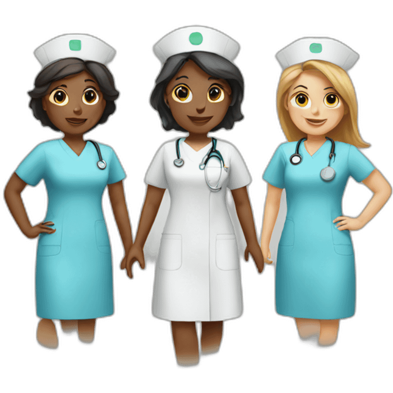 group of nurses emoji