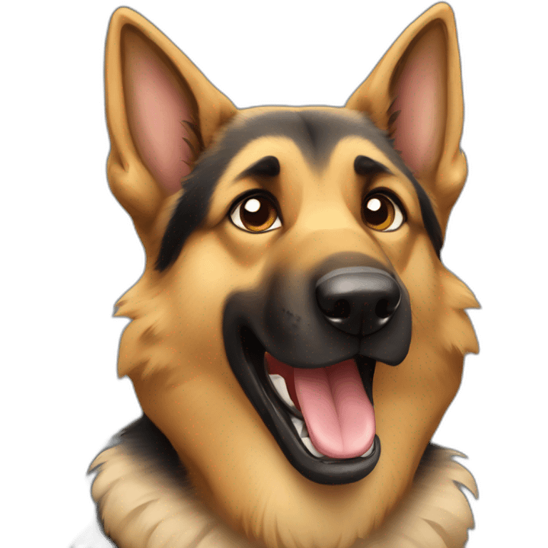 growling German Shepherd emoji