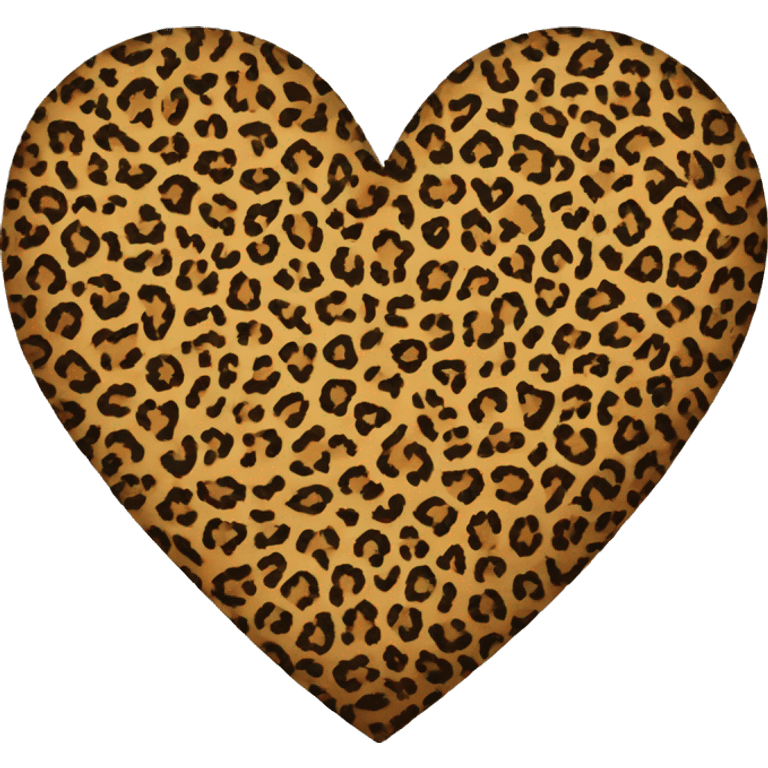 Leopard print heart emoji