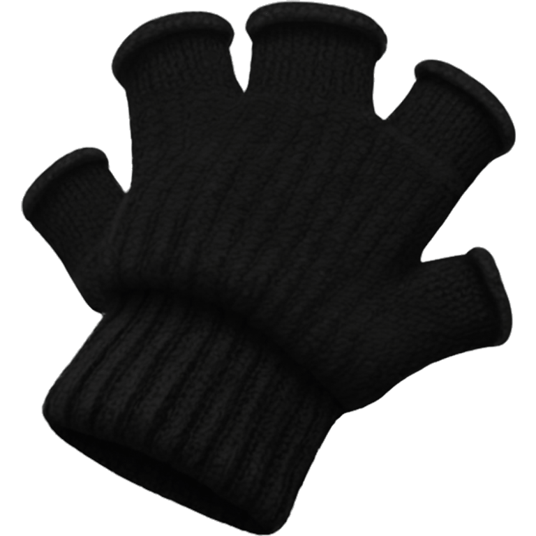 Black fingerless gloves emoji