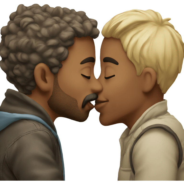 Kiss together emoji