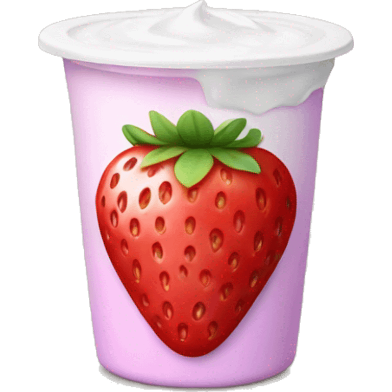 Strawberry yogurt  emoji