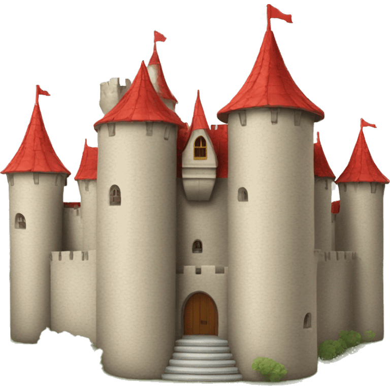 Fairytale Castle, red roof emoji